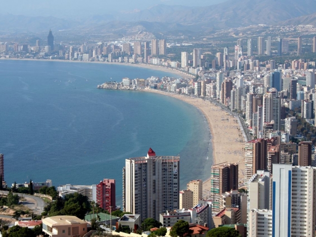 Playa de Benidorm desde las alturas